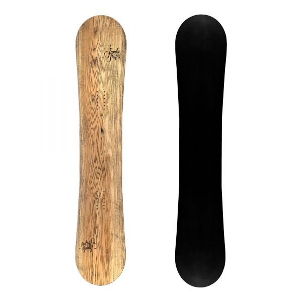 Sandy shapes snowboard audace in natural wood