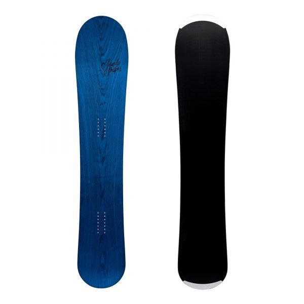 Sandy Shapes Virtuosa, directional freeride snowboard in blue wood