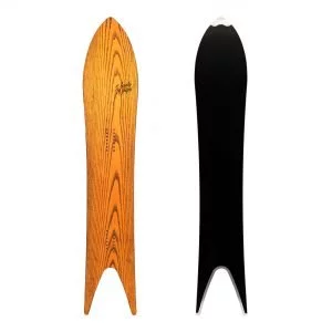 Regina- Snowboard a coda di rondine in legno arancione