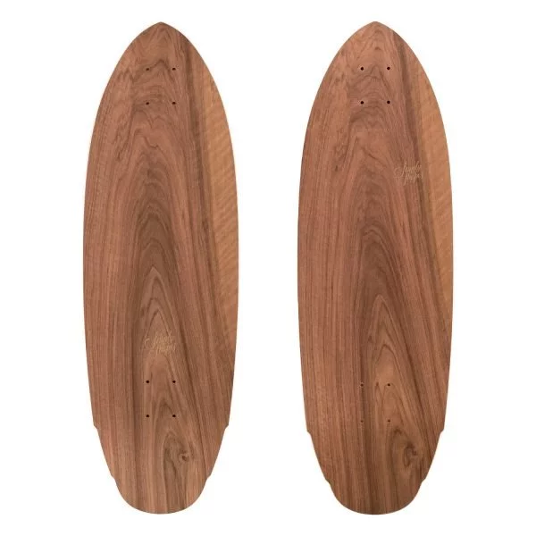 Mediterraneo: sustainable surfskate in walnut wood