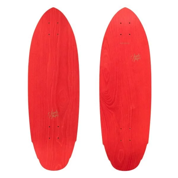 Mediterraneo: short surfskate in legno rosso