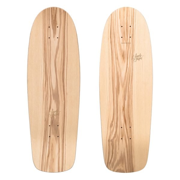 Pacifico: sustainable surfskate cruiser with natural ash wood grain
